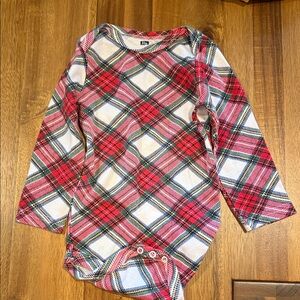 Kids Long Sleeve Plaid Shirt - Red & White